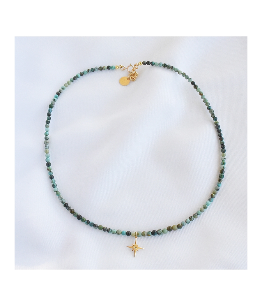Collier perles et étoiles or FAUSTINE