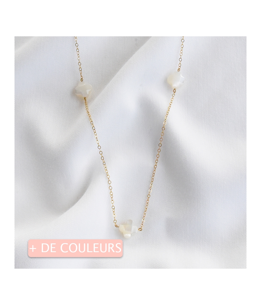 Collier Sautoir trèfles et...