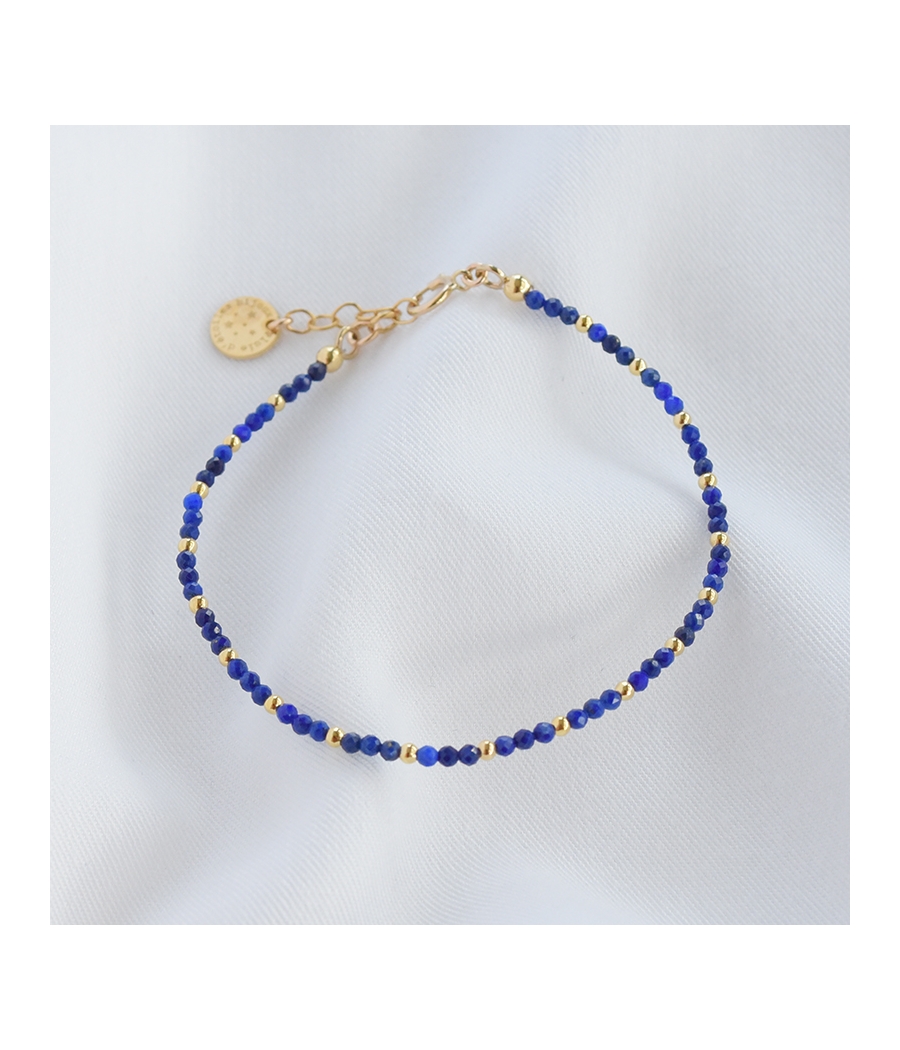 Bracelet perles lapis lazuli ISAÉ PM