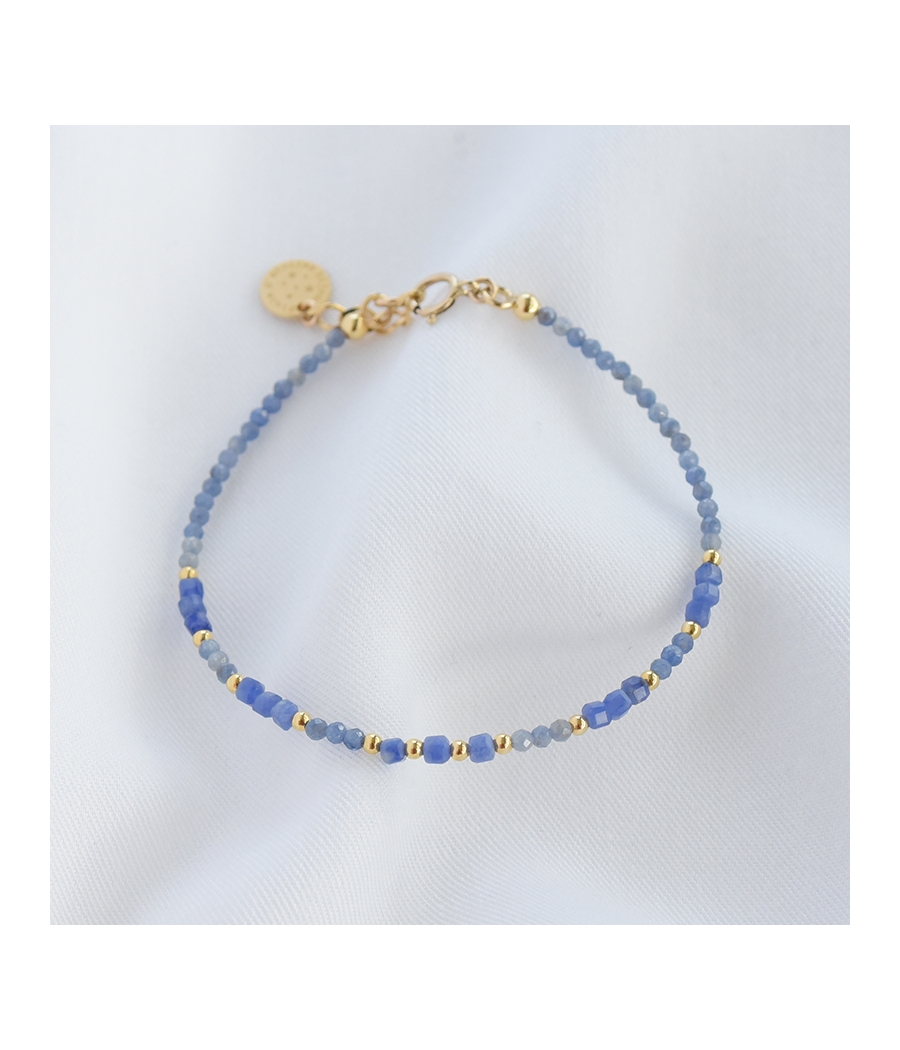 Bracelet fin en pierres fines bleues  HELENA