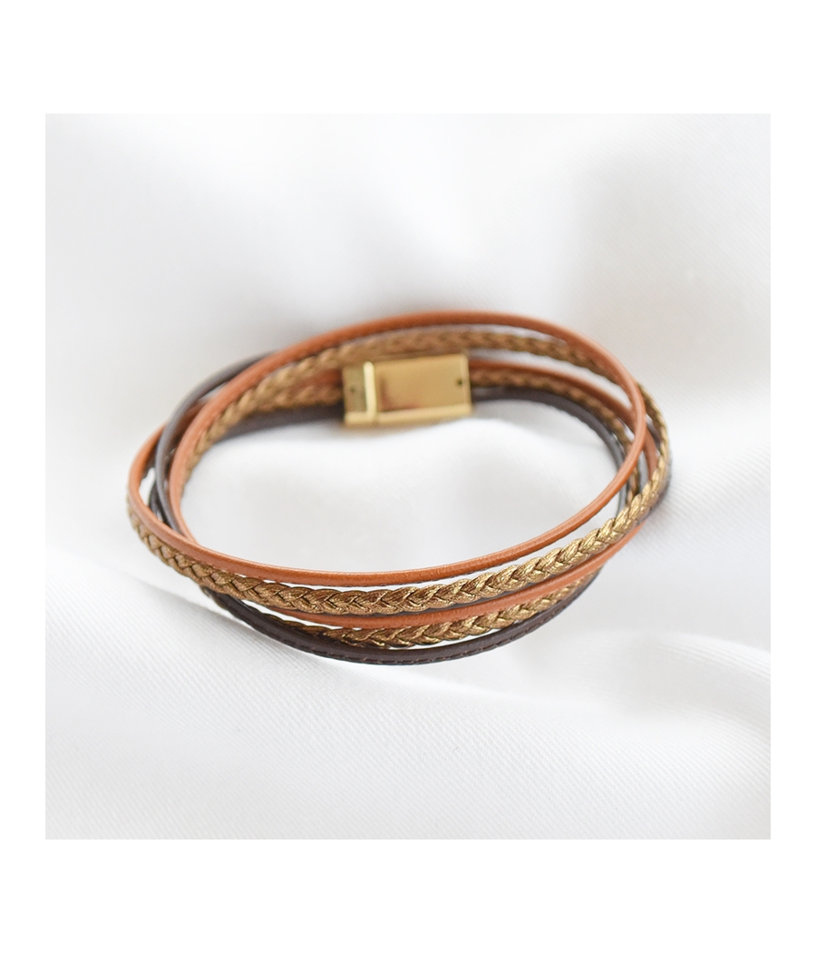 Bracelet multi-rangs cuir...