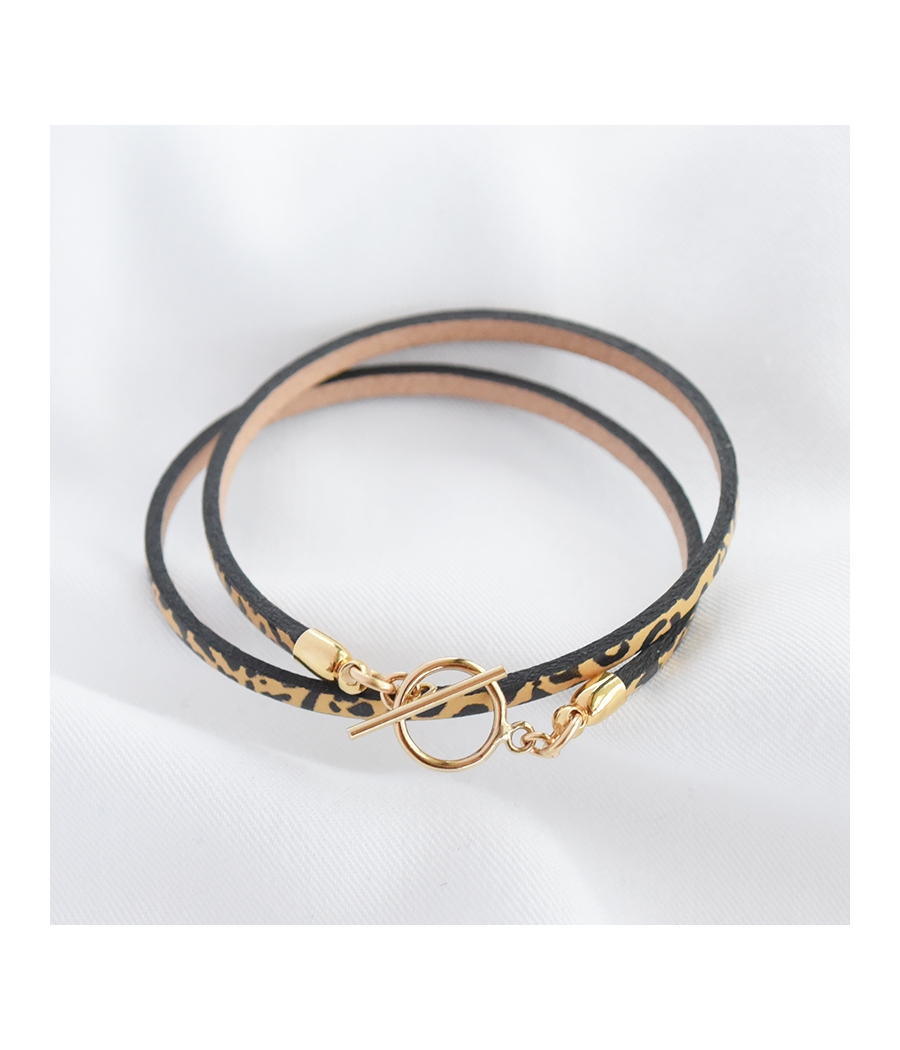Bracelet double tour cuir...