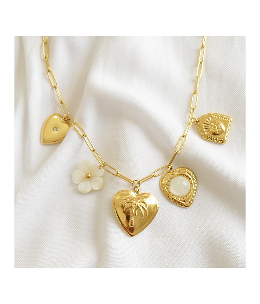 Collier pampilles coeur et...