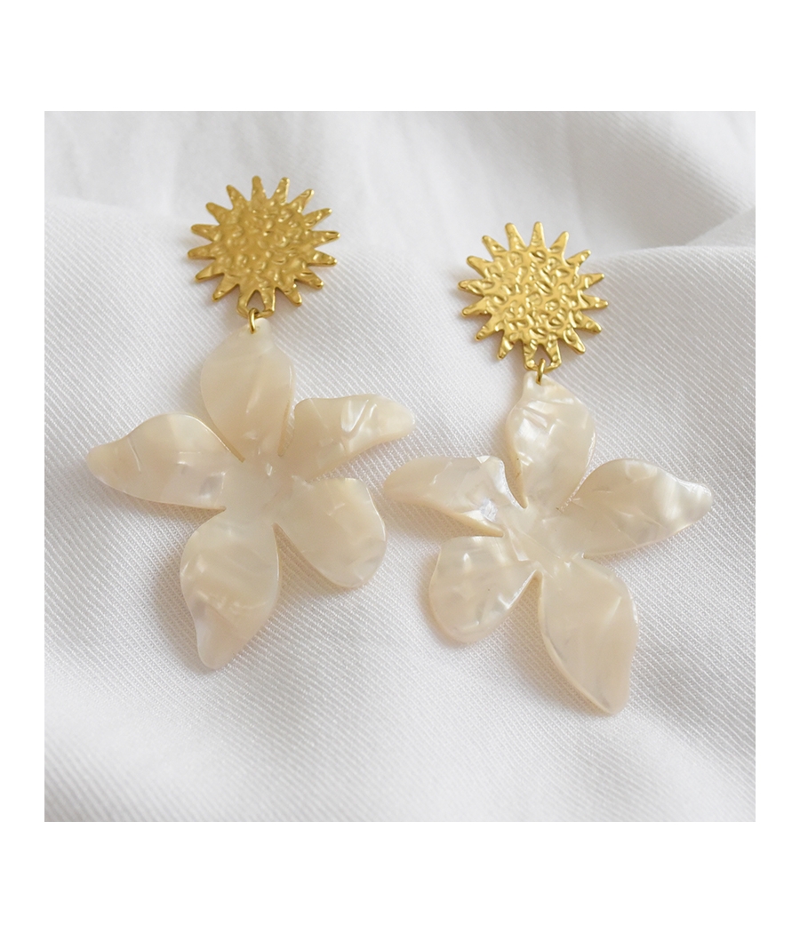 Boucles d'oreilles fleurs...
