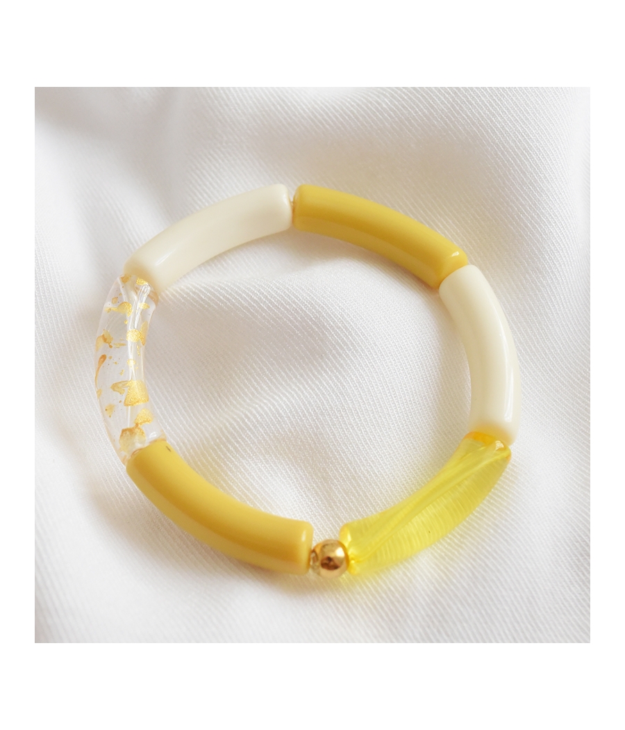 Bracelet perles écru et...