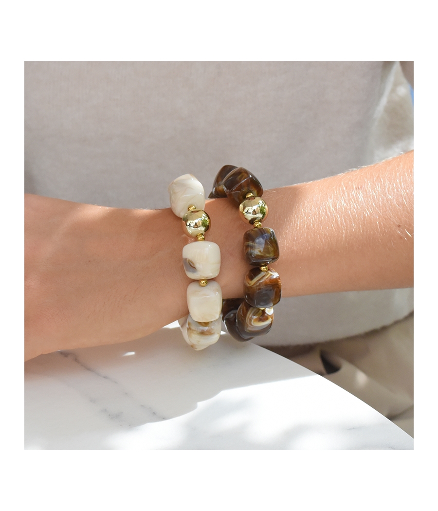 Bracelet perles résine LOUISE