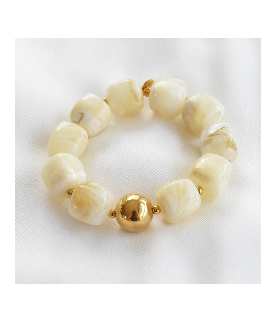 Bracelet perles LOUISE ivoire