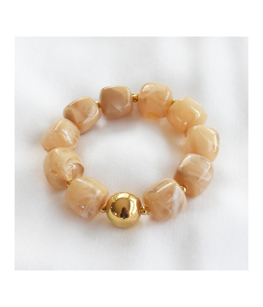 Bracelet perles LOUISE beige