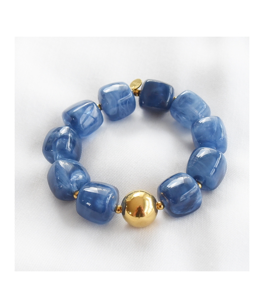 Bracelet perles LOUISE bleu