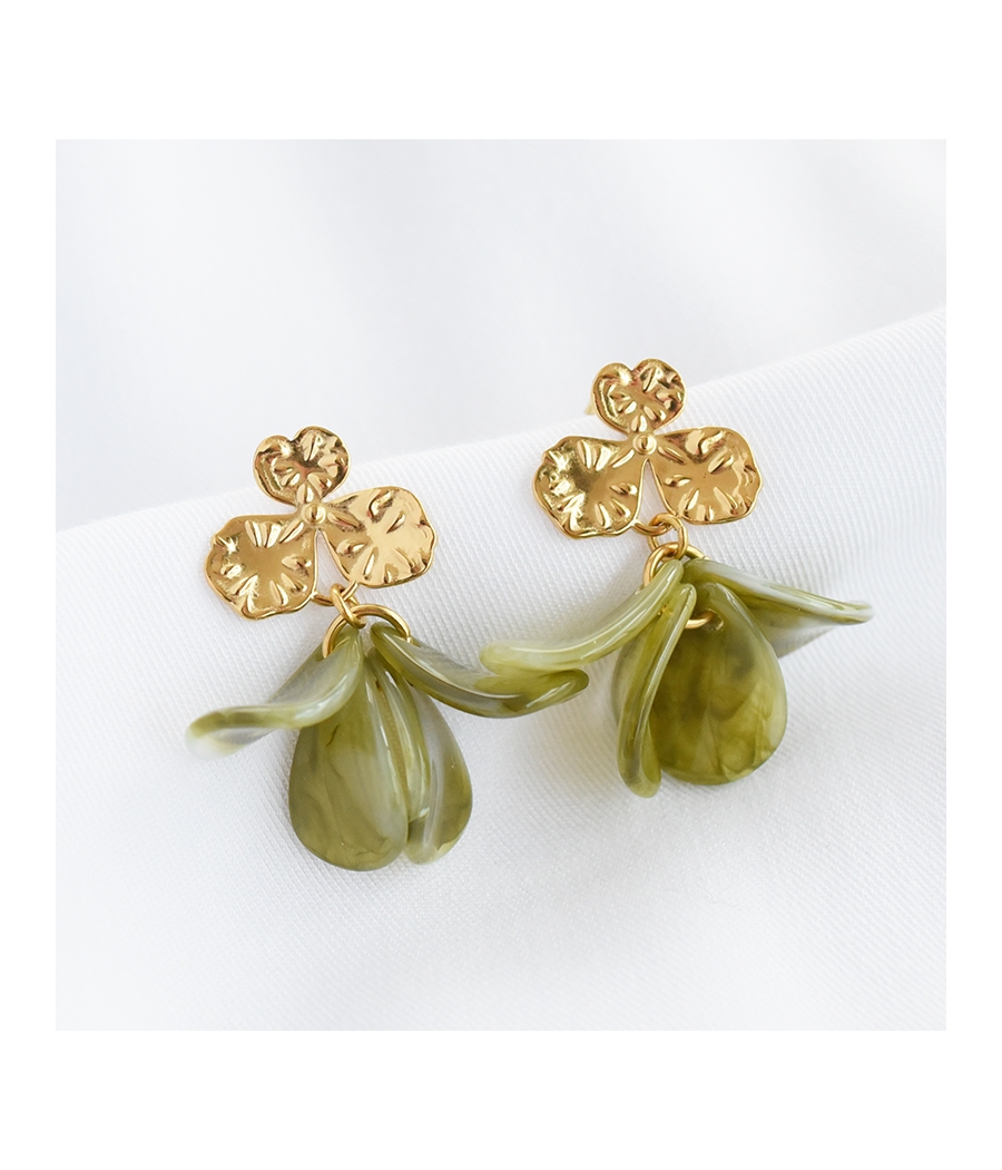 Boucles d'oreilles SABINE kaki