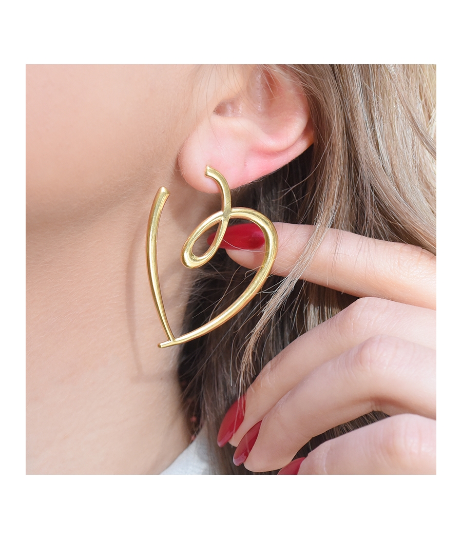 Boucles d'oreilles coeur SIDONIE