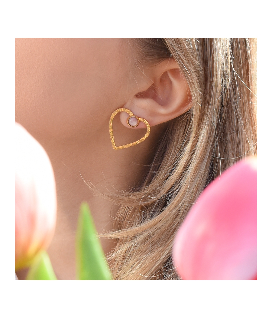 Boucles d'oreilles ALICE rose