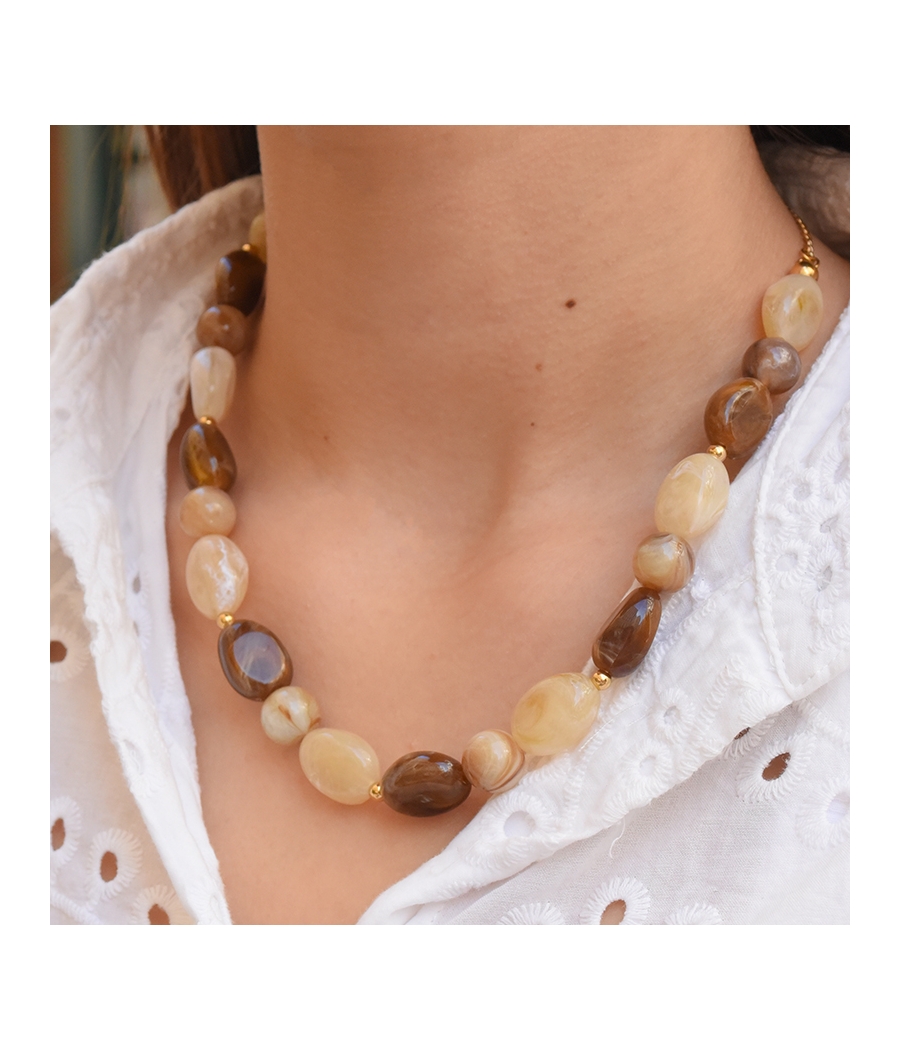 Collier BILLIE marron