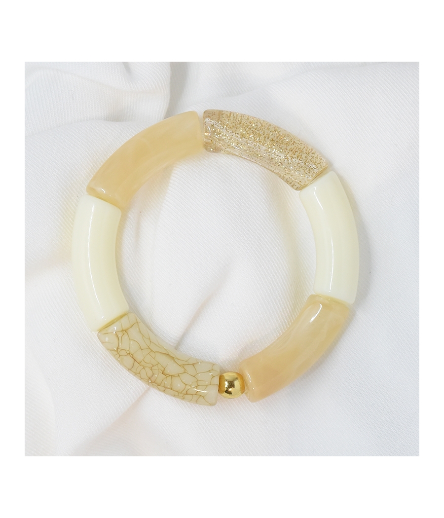 Bracelet perles BAHIA crème XL