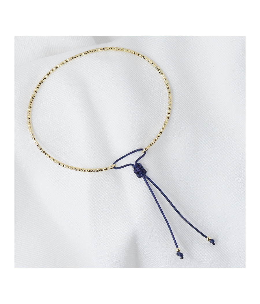 Jonc Faustine lien bleu marine