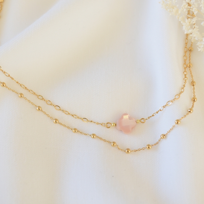 AURE Collier double rose et or AURE Collier double rose et or