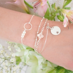 ANNA Bracelet argent et perle d'eau douce