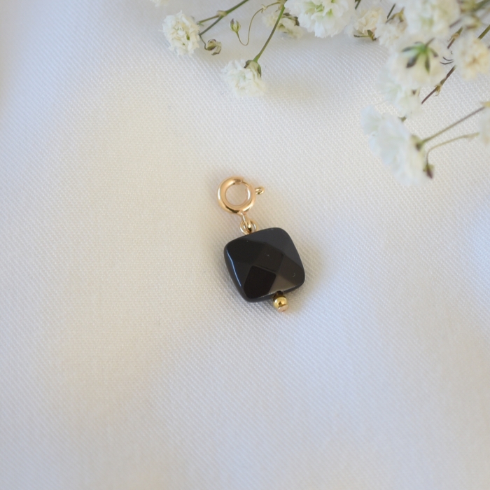 MIX & LOVE Charm pierre noir MIX & LOVE Charm pierre noir