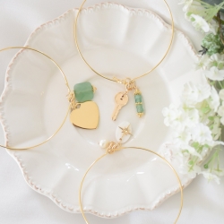 MIX & LOVE Charm pierre verte