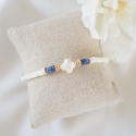 AURE Bracelet perles nacre et bleu