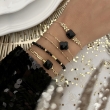 GINETTE Bracelet maille noir