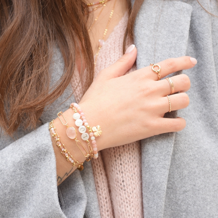 CELESTE Bracelet lettres nacre LOVE