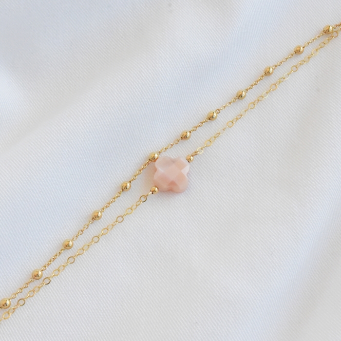 AURE Bracelet double rose et or AURE Bracelet double rose et or