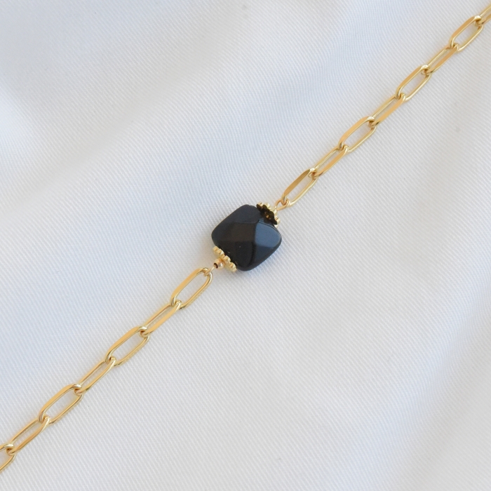 GINETTE Bracelet maille noir GINETTE Bracelet maille noir