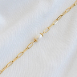 GINETTE Bracelet maille et perle