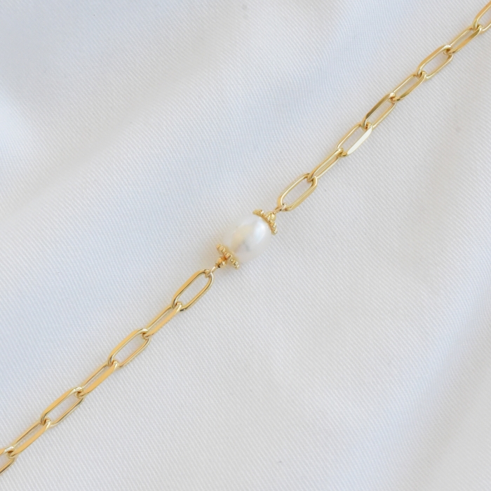 GINETTE Bracelet maille et perle GINETTE Bracelet maille et perle