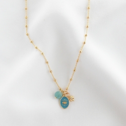 CLAIRE Collier oeil turquoise