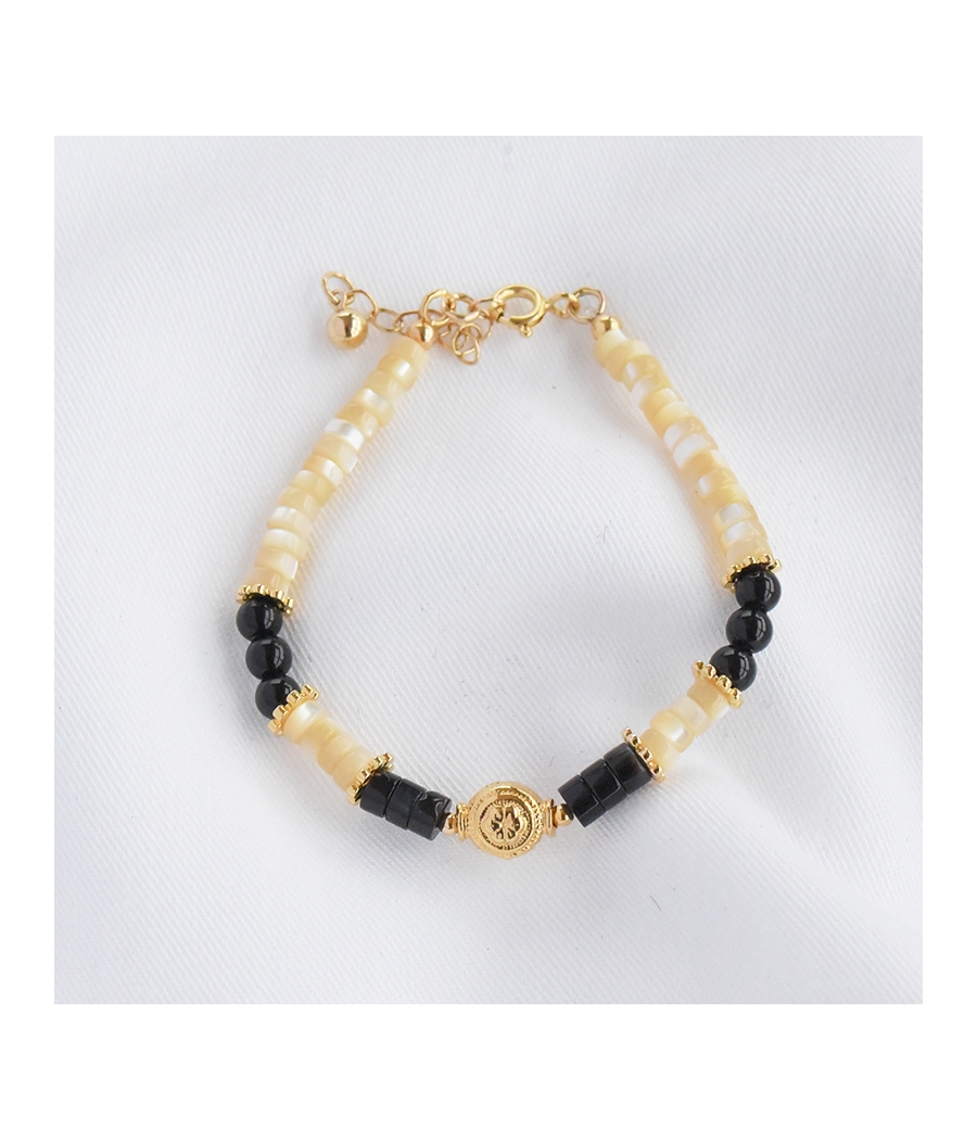 Bracelet perles et or ALBANE