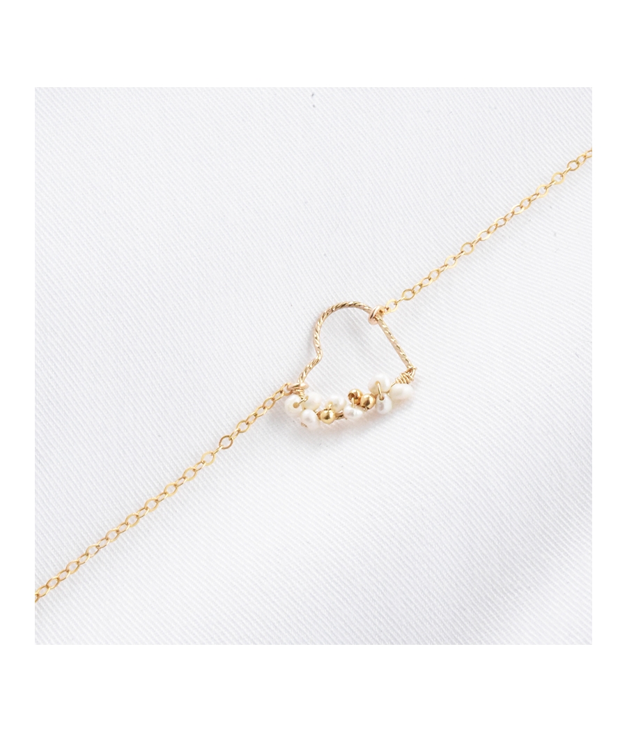 FLORE Bracelet or et perles...