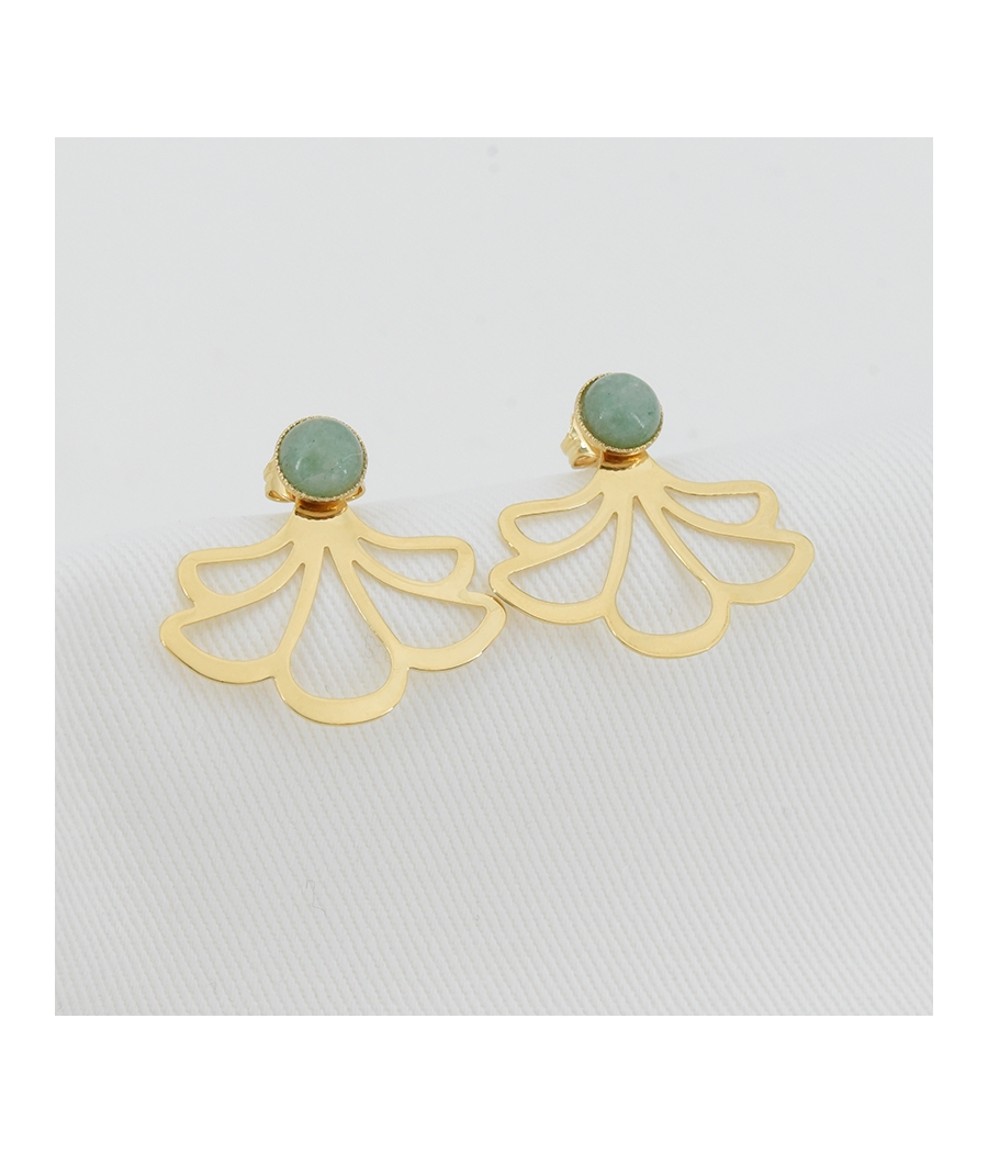Boucles d'oreilles fleur ajourée or SUZY