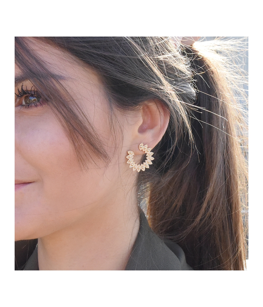 OPALINE Boucles d'oreilles or