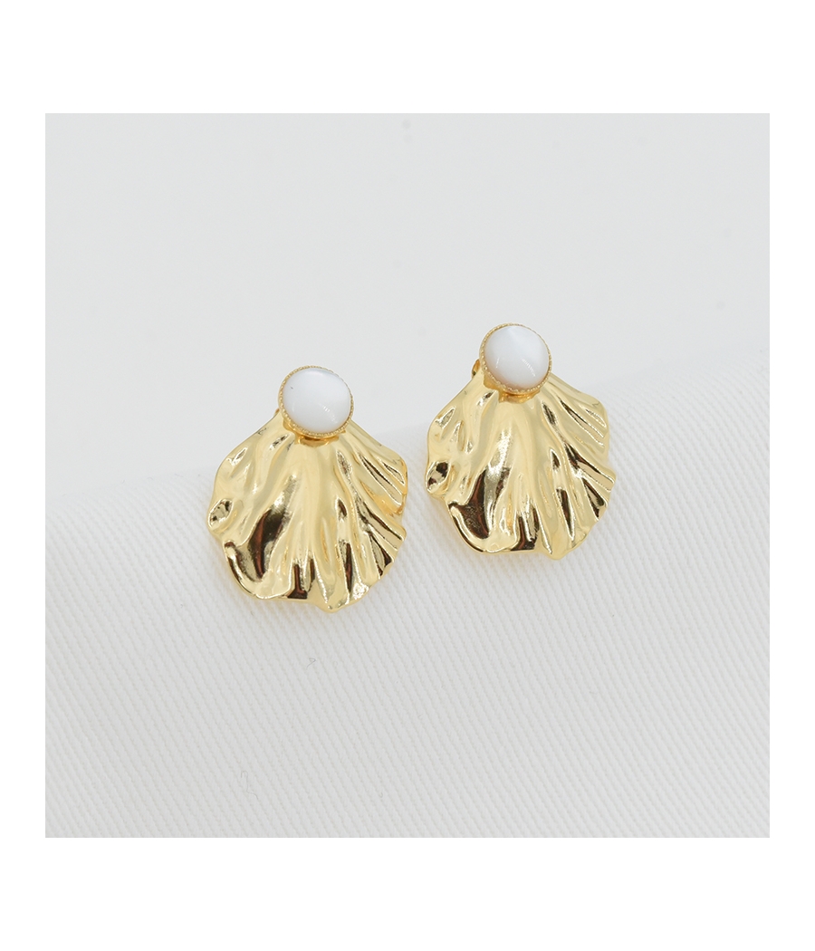 BONNIE Boucles d'oreilles nacre et or