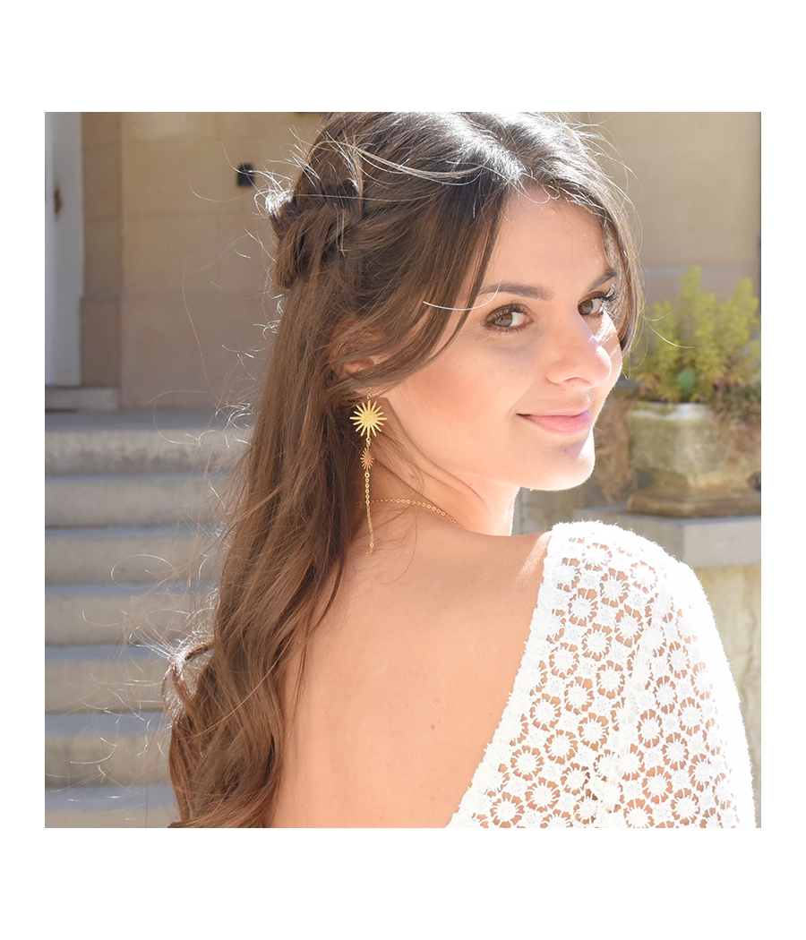 Boucles d'oreilles soleil...