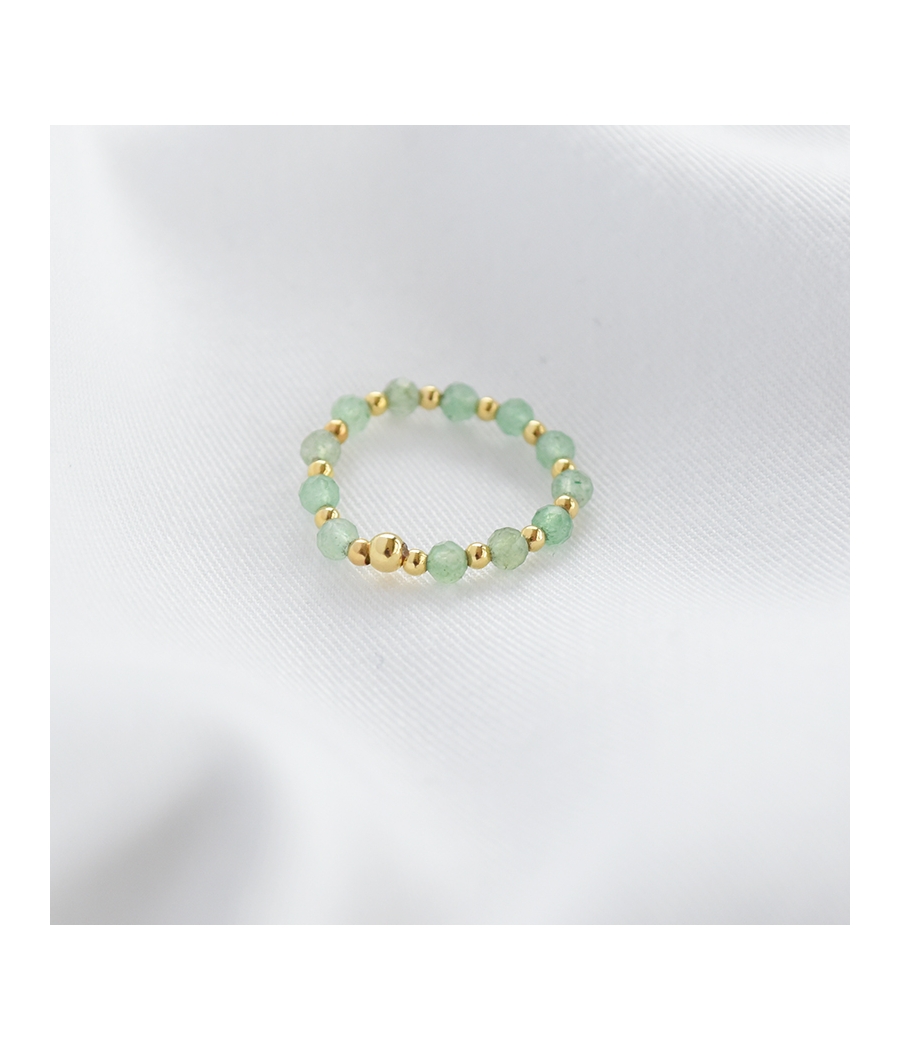 Bague élastique perles et or ISAÉ