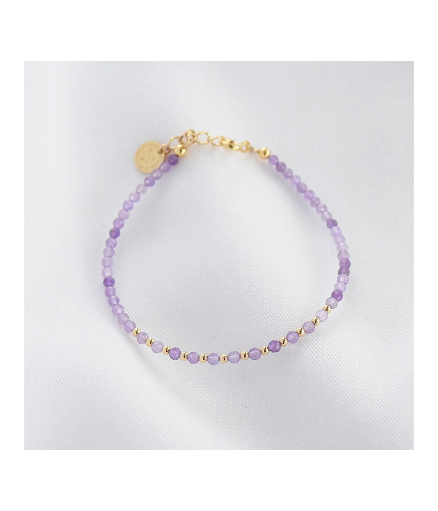 Bracelet perles violet et...