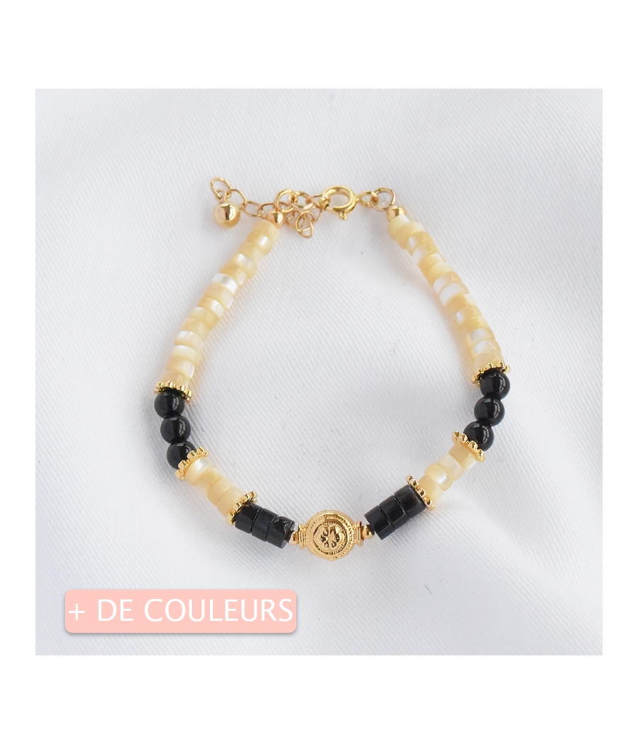Bracelet perles et or ALBANE